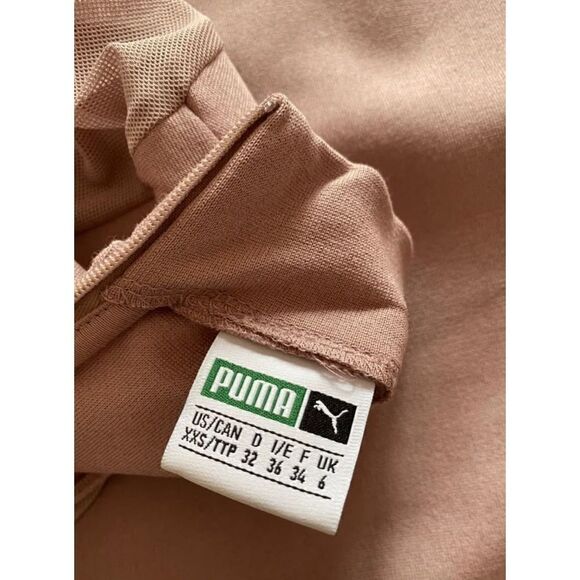 PUMA Exclusive To ASOS Bodycon Dress With Mesh Insert Tape Logo Stretch Bandage - Picture 5 of 15